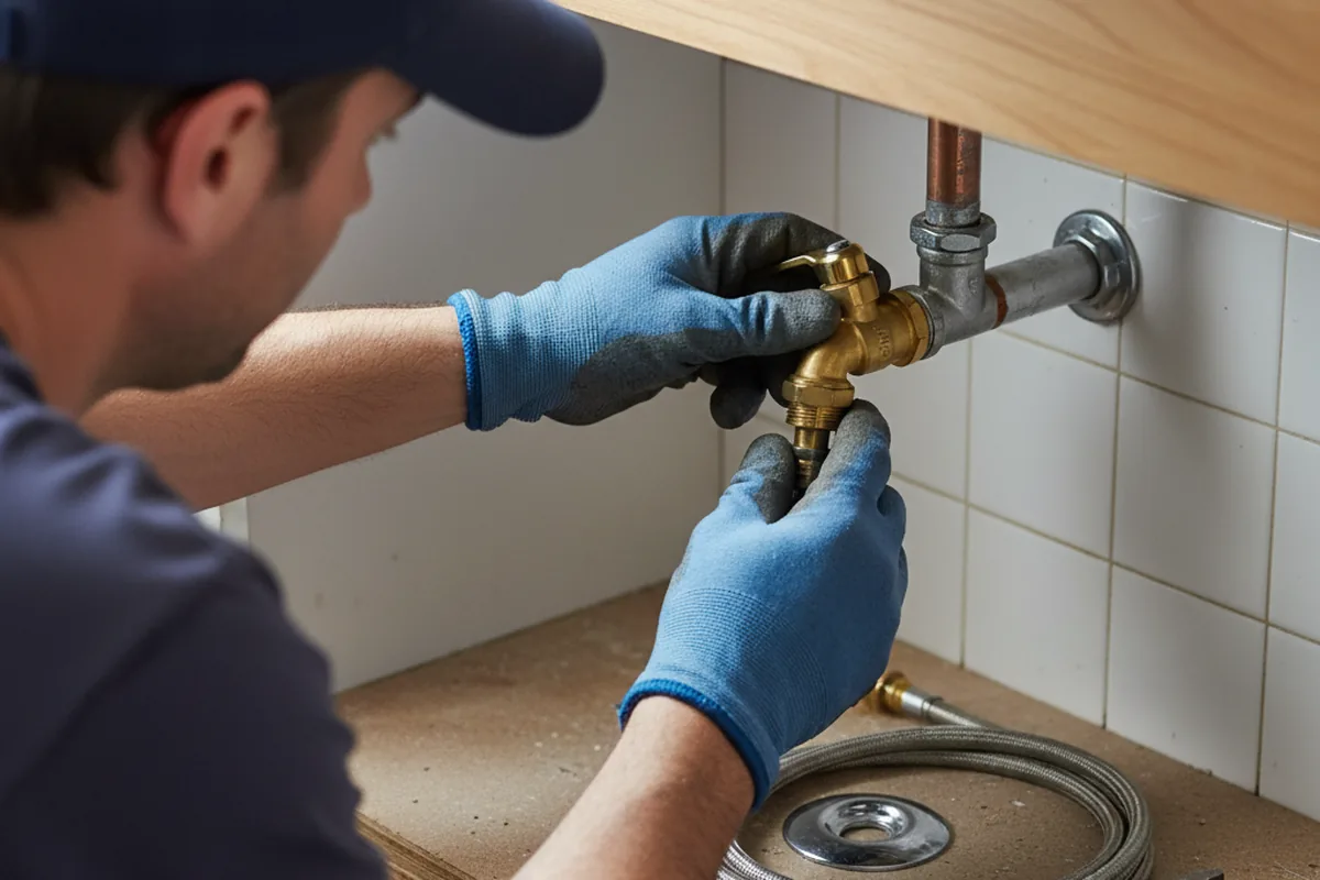 Shutoff valve and fitting work during Emergency Plumbing in Dexter City